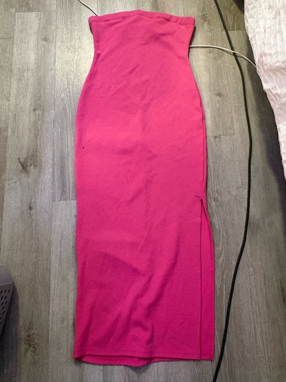 Heart Hips Strapless Hot Pink Bodycon Maxi Dress